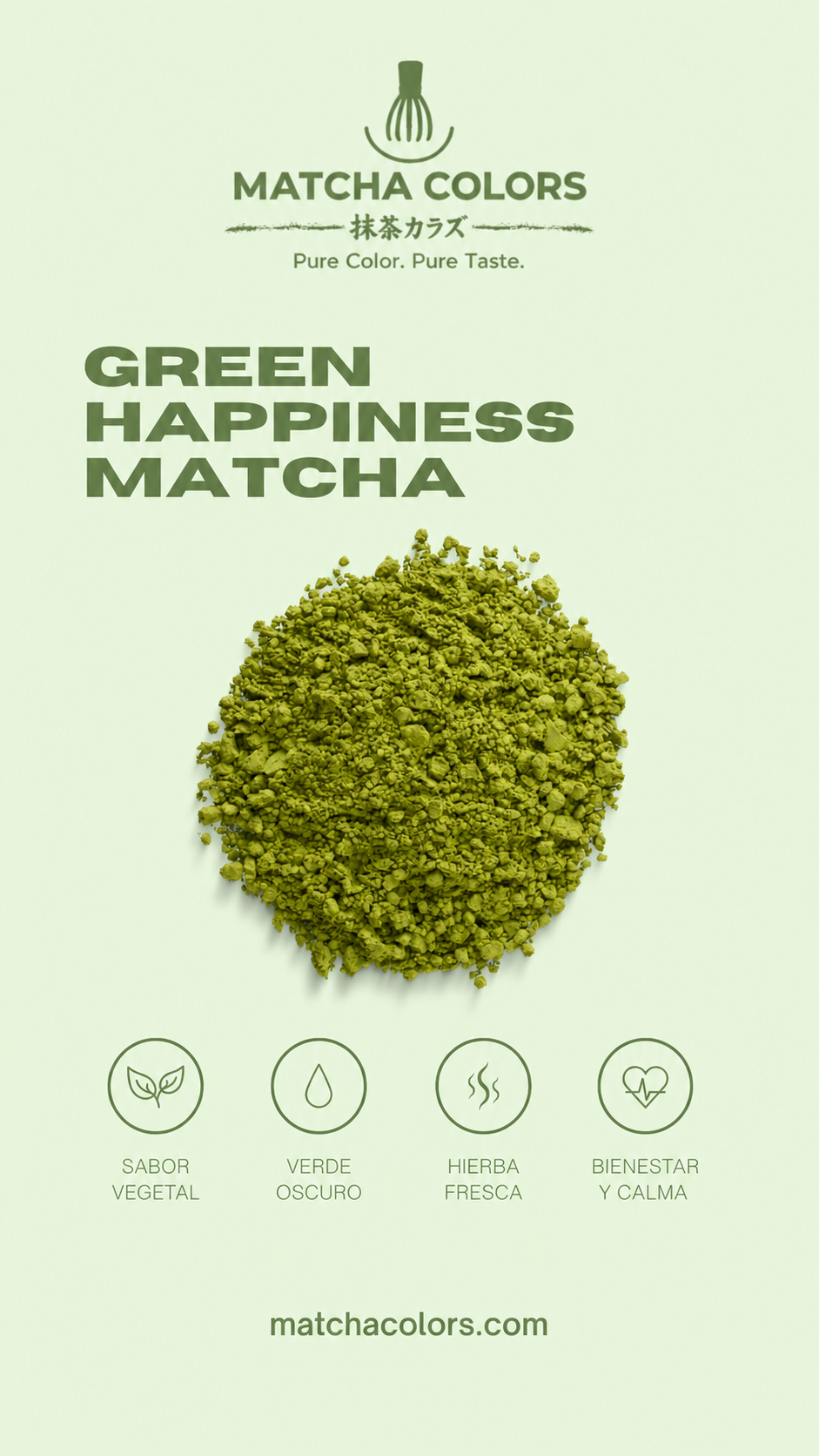 Mélange de matcha vert