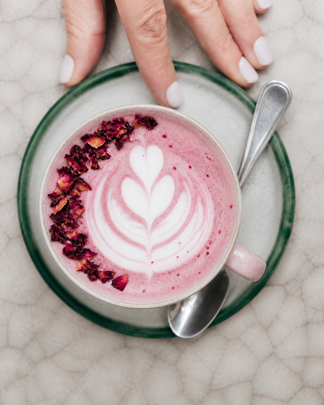 Mélange de matcha rose