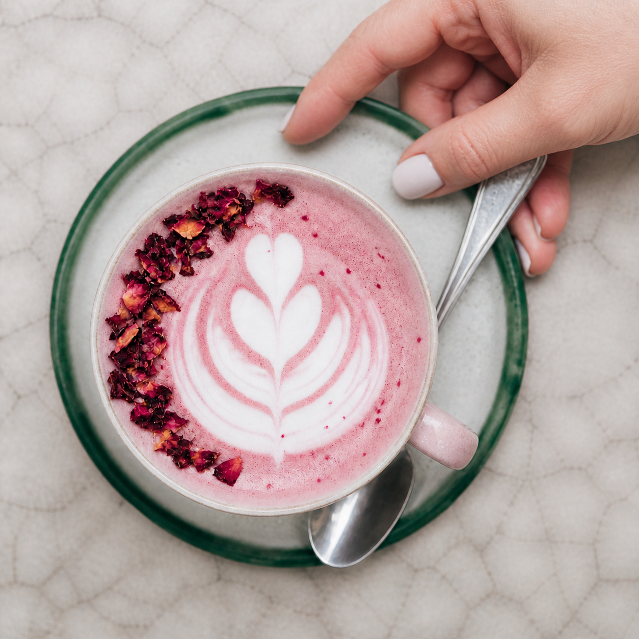 Mélange de matcha rose