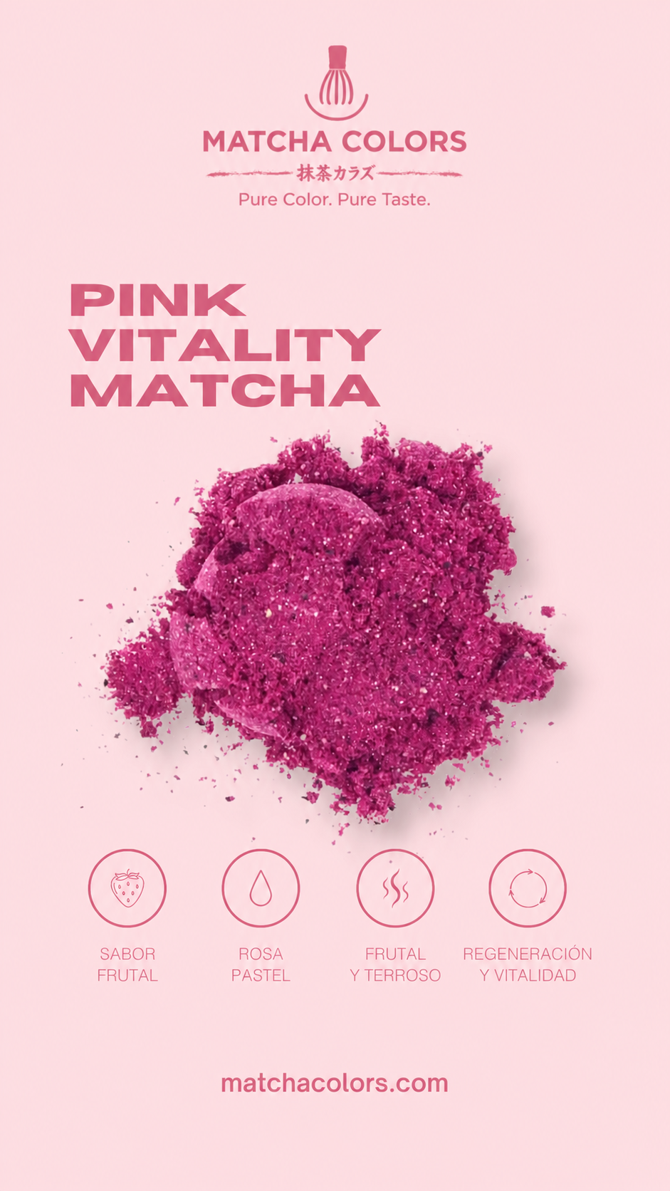 Mélange de matcha rose